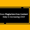 does plagiarism free content help in increasing CRO