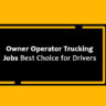 Owner Operator Trucking Jobs