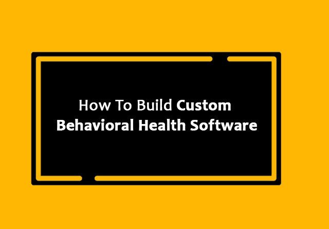 How To Build Custom Behavioral Health Software